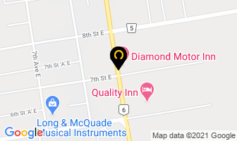 Diamond Motel in Owen Sound map