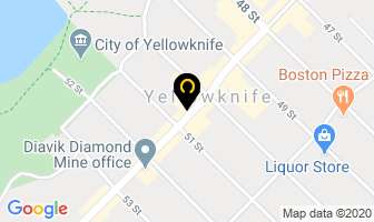 Diavik Diamond Mines Inc Head Office in Yellowknife map