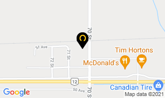 Digger Construction in Stettler map
