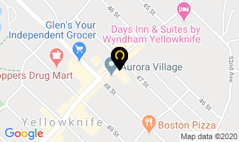Discovery Inn in Yellowknife map