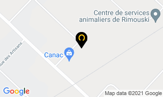 Distribution Carol Roussel in Rimouski map