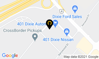 Dixie Mitsubishi in Mississauga map
