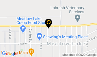 Dj's Laundromat in Meadow Lake map