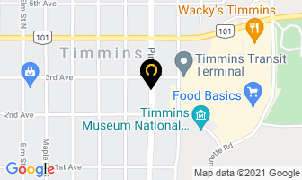 Dna Glass in Timmins map