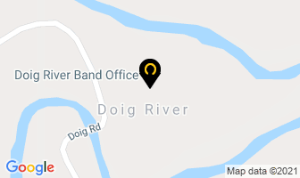 Doig River Band Office in Peace River B map