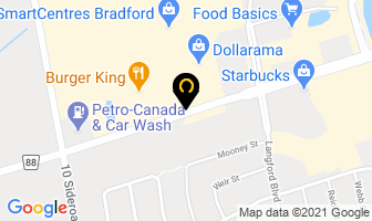 Dollarama in Bradford West Gwillimbury map
