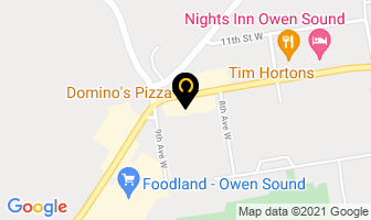 Domino's Pizza in Owen Sound map