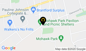 Donald Collings Roofing in Brantford map