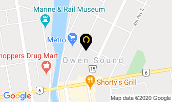 Douglas Cleaners in Owen Sound map