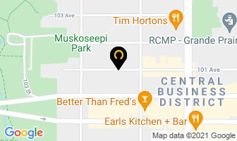 Downtown Assn in Grande Prairie map
