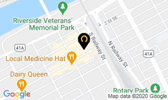 Downtown Business Services Centre in Medicine Hat map