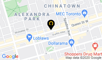 Downtown Fabric in Orillia map