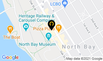 Downtown Improvement Area in North Bay map