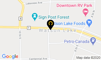 Downtown R V Park in Watson Lake map