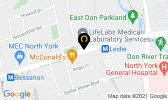 Dr Bakhshi in North York map
