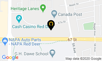 Dr. Caroline Krivuzoff-Sanderson in Red Deer map