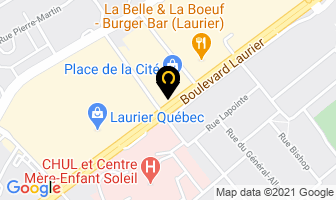 Dr C&eacute;line Roberge in Québec City map