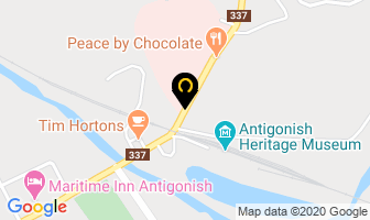 Dr Jeannie Macgillivray in Antigonish map