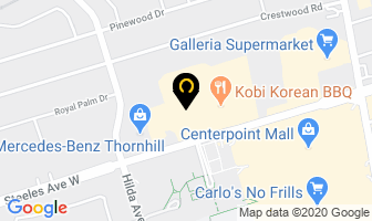 Dr V Melkuev Dentistry in Thornhill map