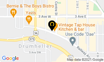 Drumheller Liquor Store in Drumheller map