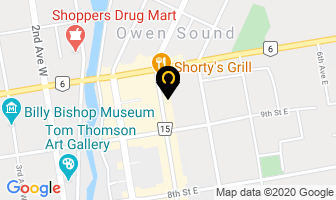 Drury Andrew in Owen Sound map