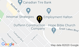 Dufferin Construction Company in Burlington map