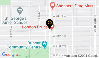 Dunbar Power Tool Rentals in Vancouver map