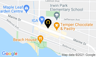 Dundarave Sushi in West Vancouver map