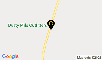 Dusty Mile Outfitters in Glenboro map