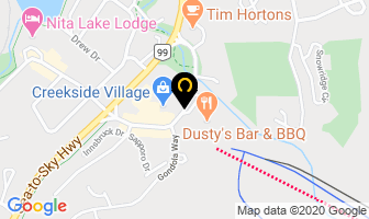 Dusty's Bar & Bbq in Whistler map