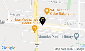 Dyck Bob R Re/max in Okotoks map