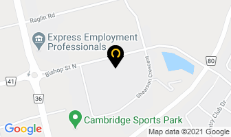 Dynamic Gift Canada in Cambridge map