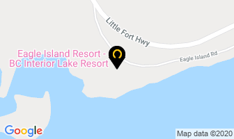 Eagle Island Resort in Bridge Lake map