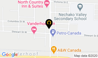 Earthern Ware Ltd in Vanderhoof map