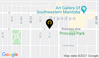 East End Community Club in Brandon map