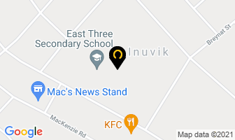 East Three Secondary School in Inuvik map