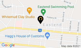 Eastend School in Eastend map