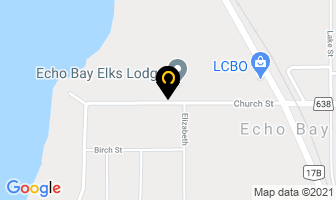 Echo Bay Elks Lodge in Algoma District map