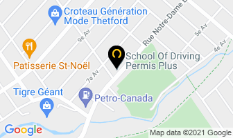 Ecole De Conduite Permis Plus in Thetford Mines map