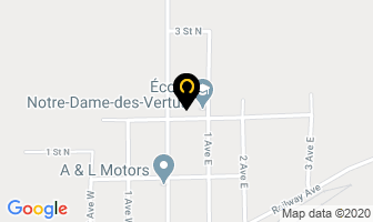 Ecole Notre-Dame-Des-Vertus in Zenon Park map