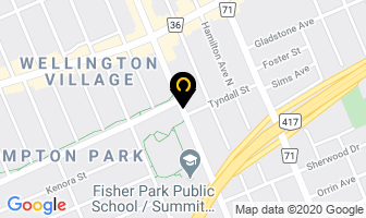 Econogas in Ottawa map