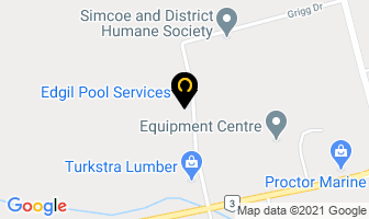 Edgil Pool Services Ltd in Simcoe map