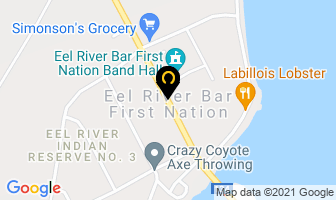 Eel River Bar First Nation in Belle River map