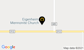 Eigenheim Mennonite Church in Rosthern map
