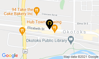 Elks 31 Club in Okotoks map