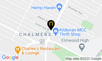 Elmwood Appliance Service in Winnipeg map