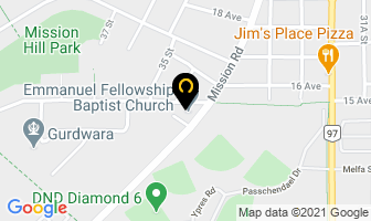 Emmanuel Fellowship Baptist Church in Vernon map