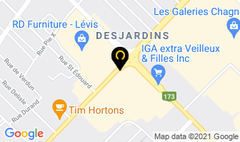 Encadrements Cloutier in Levis map