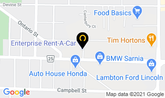 Enterprise Rent-A-Car in Sarnia map