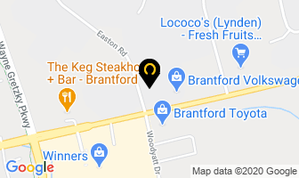 Enterprise Rent-A-Car in Brantford map